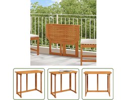 vidaXL Bistrotafel - Buitentafeltje - Bistrotafel 90x50x75 cm massief acaciahout - Acacia Tafellaag - Teak Tafel - Eetkamertafel Klein