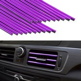 20 Pièces Bandes Décoration de Sortie d'Air de Voiture,Bandes Décoratives Voiture Accessoire Voiture Interieur Decoration pour Climatisation de Voitures Sortie d'Aération Grilles (Rouge