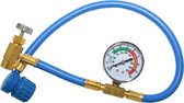 Drukslang met manometer voor zelf bijvullen van R134a / R1234yf / R12 FIXFY airconditioning