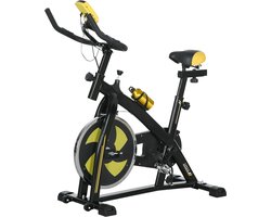 HOMCOM - Fietstrainer - In hoogte verstelbaar - LCD-display - stabiel