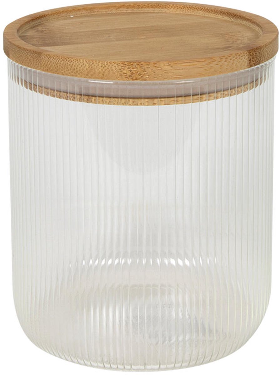 Voorraadpot Boro glazen voorraadpot met deksel 980ml multicolor.
