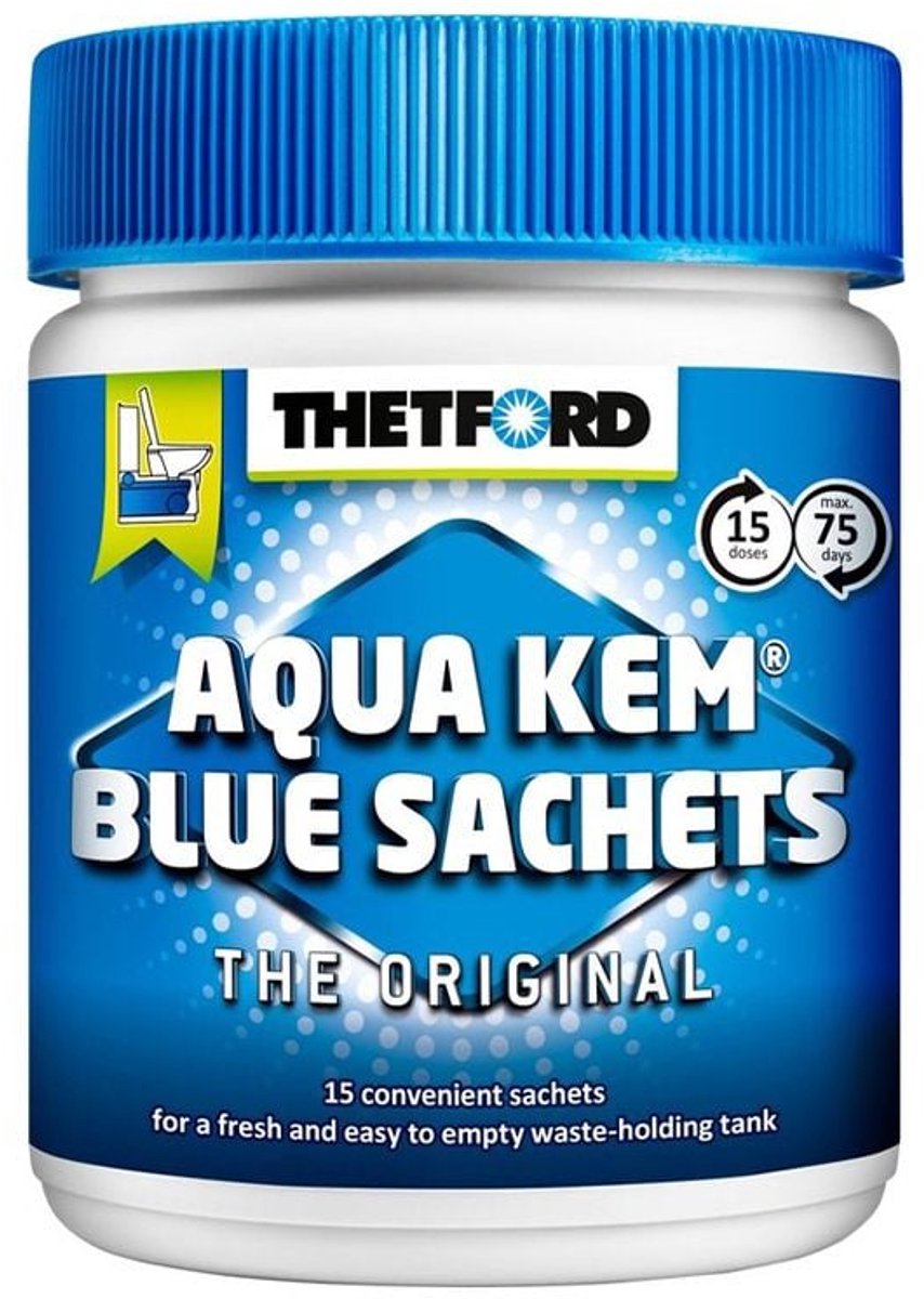 Thetford Aqua Kem Blue Sachets - effectieve toiletverfrissing - 15 + 3 gratis