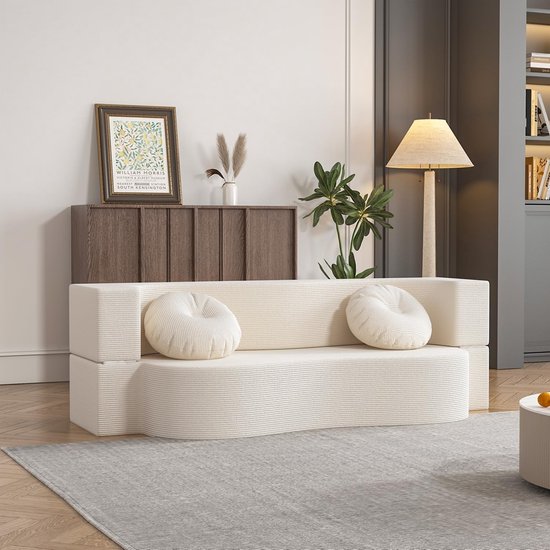 FLITI Canapé Convertible 2 Places Avec Coussin, Canapé-Lit