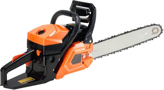 62cc Benzinekettingzaag, 508 Mm Kettingzaag Met 3,6 Pk, Ergonomische Handgreep, Twee Tanks & Veiligheidsfunctie, Max. 11800 Tpm, Ideaal Voor Houtbewerking, Snoeien & Opruimen — afbeelding 2