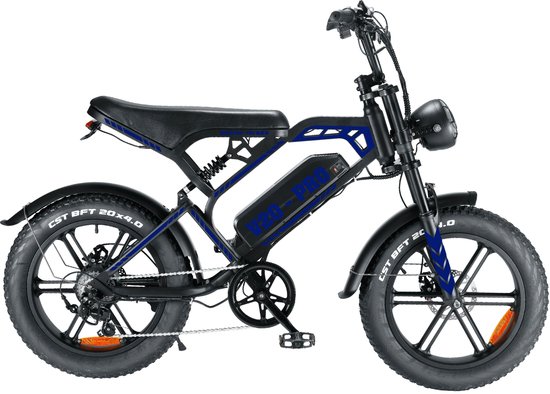 Bright Gold Metallic Stickerset voor Fatbike 20 Pro Mini Royal Blue – Weerbestendig, Krasklaar, Sportief