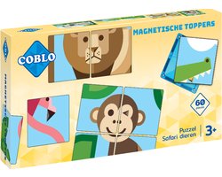 foto van Coblo Magneet Toppers Dieren 60 stuks  - puzzel (JOP&SAAR)