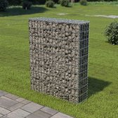 vidaXL Schanskorf muur met deksels 80x20x100 cm gegalvaniseerd staal