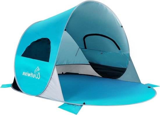 Wolfwise Tenda Da Spiaggia Portatile Parasole UPF 50 Protezione UV