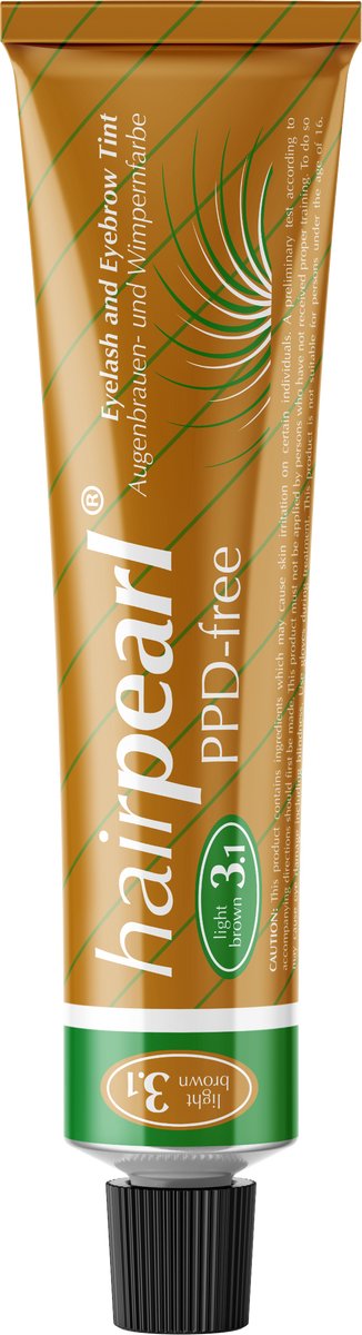 Hairpearl - PPD vrij - wimper en wenkbrauw verf - Honey Brown