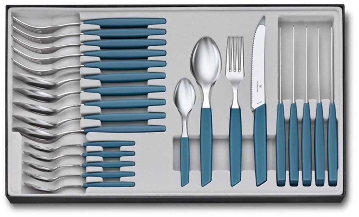 Victorinox Swiss Modern bestekset 24-delig - blauw