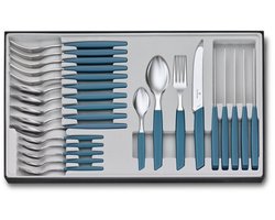 Victorinox Bestekset Swiss Modern - 24-delig - Pastel Blauw - RVS/PP