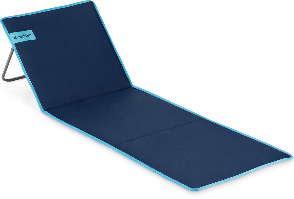 Outtec® Opvouwbare Strandmat met Rugleuning - Strandmat Opvouwbaar - Strandstoel - Campingstoel - Strandbed - Zonnebed