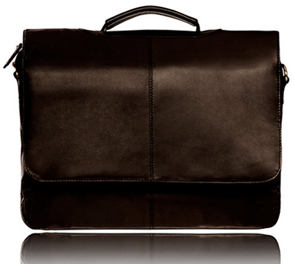 Visconti Alfie - Schoudertas/Messenger Bag (L) - leder - Choco - kwaliteit