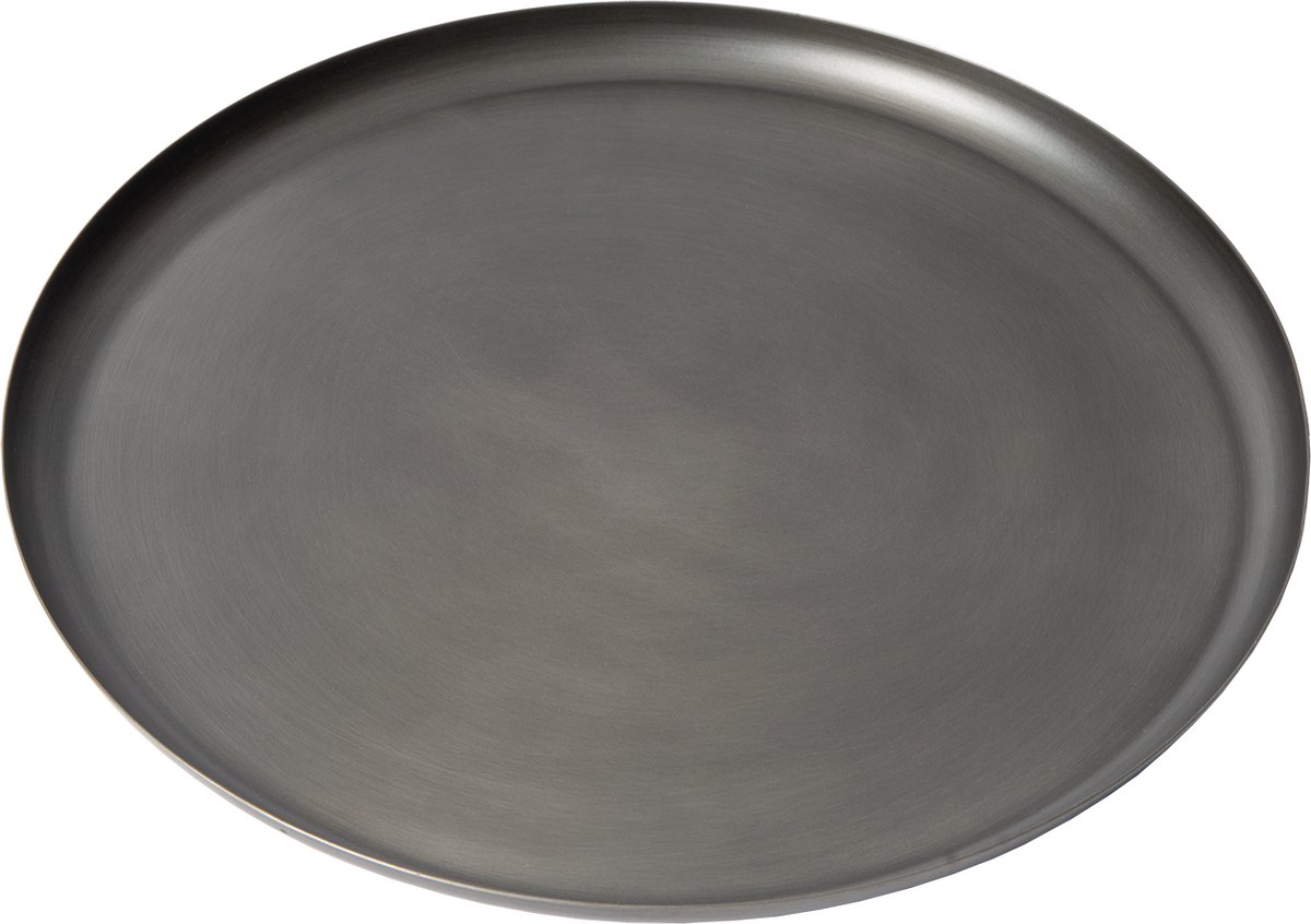 Atmooz ELEO L – Dienblad – Decoratieve schaal – Ø 40 cm – Antiek Zink – Metaal – Rond