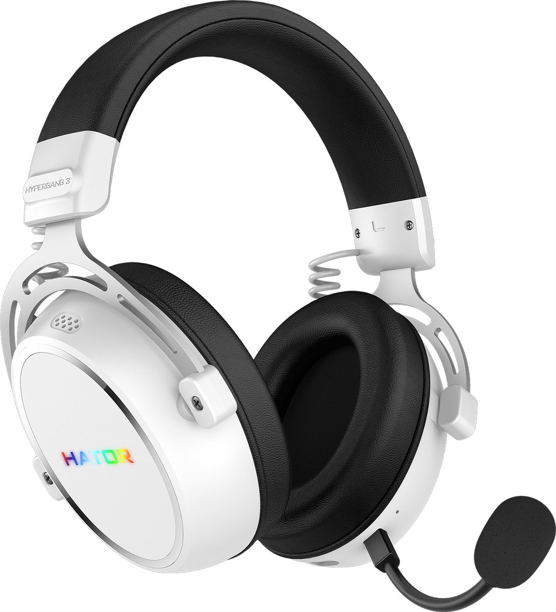 HATOR Hypergang 3 Wireless Headset Draadloos Hoofdband Gamen USB Type-C / USB Type-A Bluetooth Wit