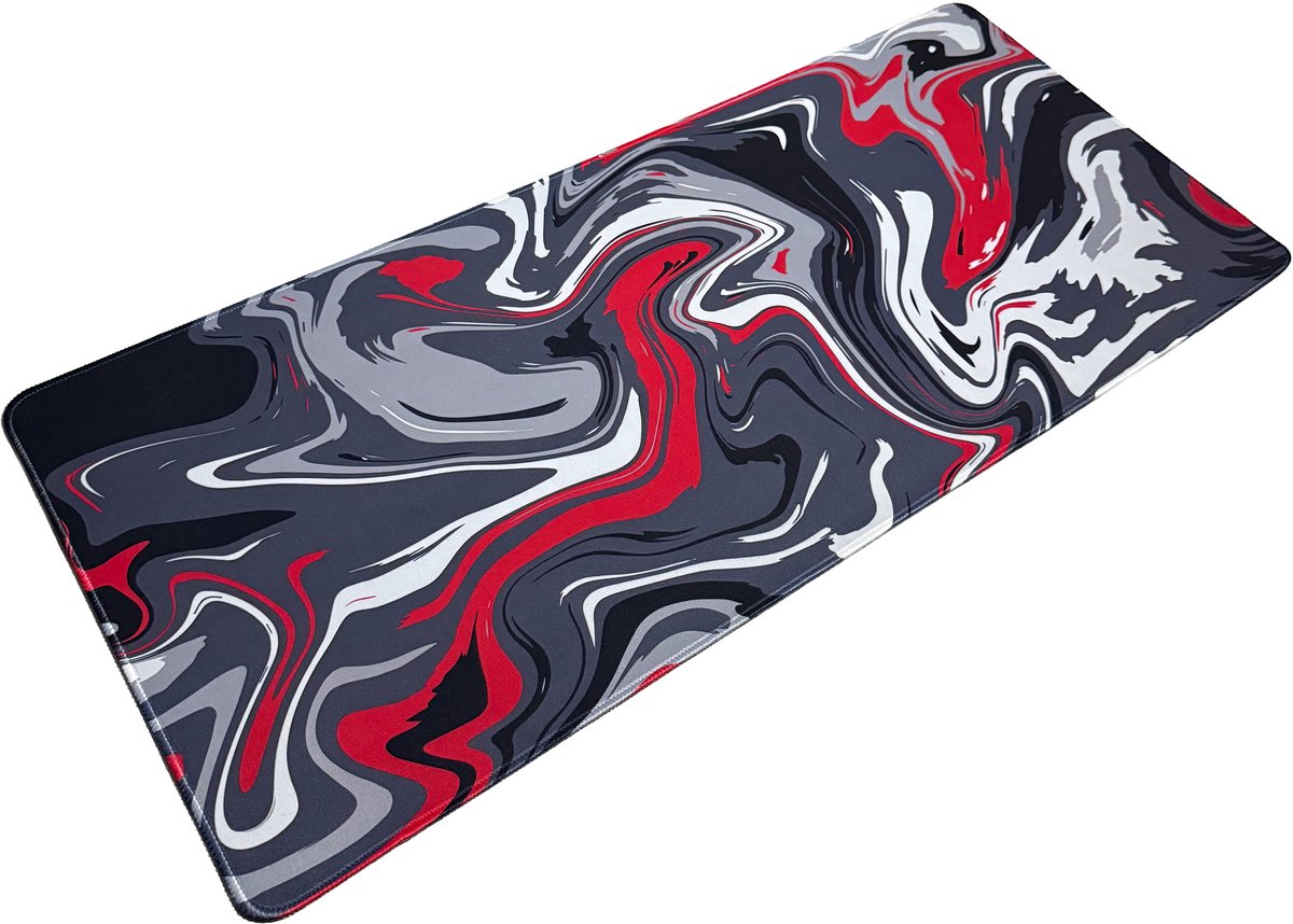 Muismat xxl - Red Bevel - Gaming - 900 x 400 x 3 mm - Antislip