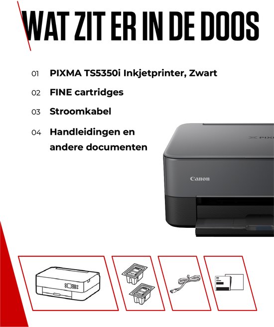 Canon PIXMA TS5350i - All-In-One Inkjetprinter - Zwart
