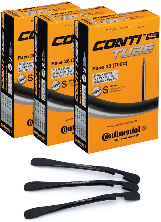 Continental Race 28 Chambre A Air 700x25 3x Chambres à Air Conti