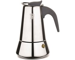 Pezzetti - Italiaanse espressomaker - koffiemaker - 4 kops - roestvrijstaal - inductie - gas - elektrisch - percolator - moka pot