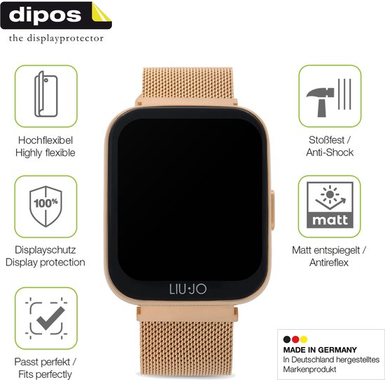 dipos FLEX – 2 films de protection d'écran mats pour montre connectée Liu Jo Voice Mini | Protection d'écran | Convient aux cas