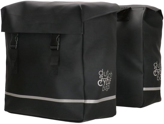 Dutch Cycle Bags Urban Dubbele Fietstas 42 Liter - Spat Waterdichte Fietstas - 2x 21 Liter (38x37x15 cm) - Zwart van FastRider — afbeelding 5