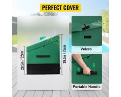 Mercadome® Opbergbox - Opbergdoos met deksel - Opbergmand - Tuin opbergbox - Waterbestendig - Ruim 500 liter