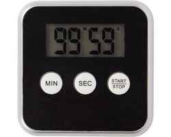 foto van Knaak Digitale Kookwekker - Zwart - Digitaal Display - Magnetisch & Met Standaard - Timerfunctie