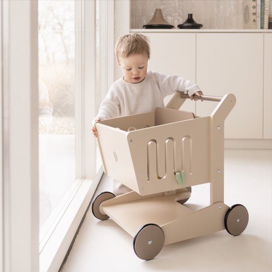 Mamatoyz Houten Loopwagen Koe - WIT