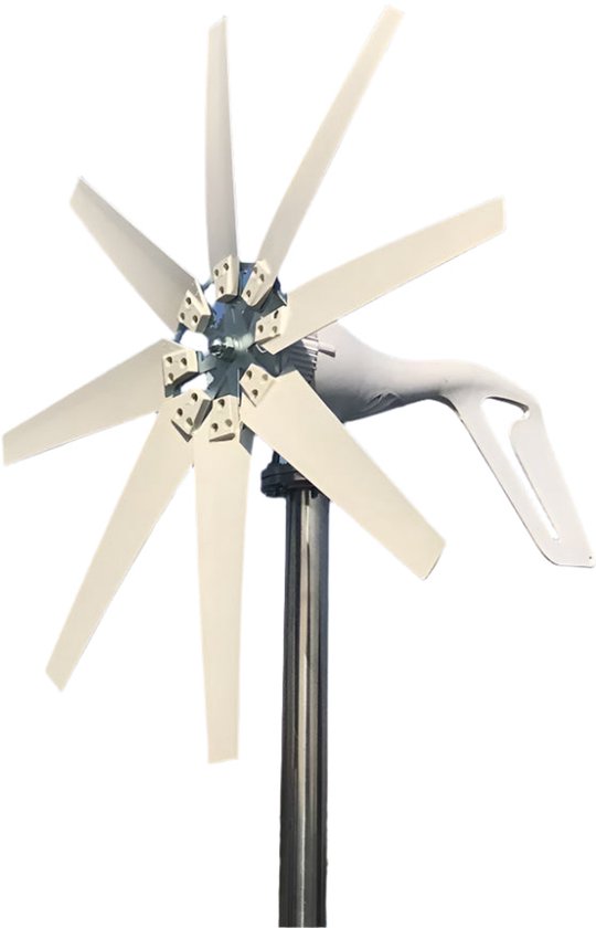 Foto: Windturbine windmolen windturbine generator windenergie horizontale as 3000w 24v met mppt hybride controller 8 messen stille en effici nte energieoplossing voor thuisgebruik