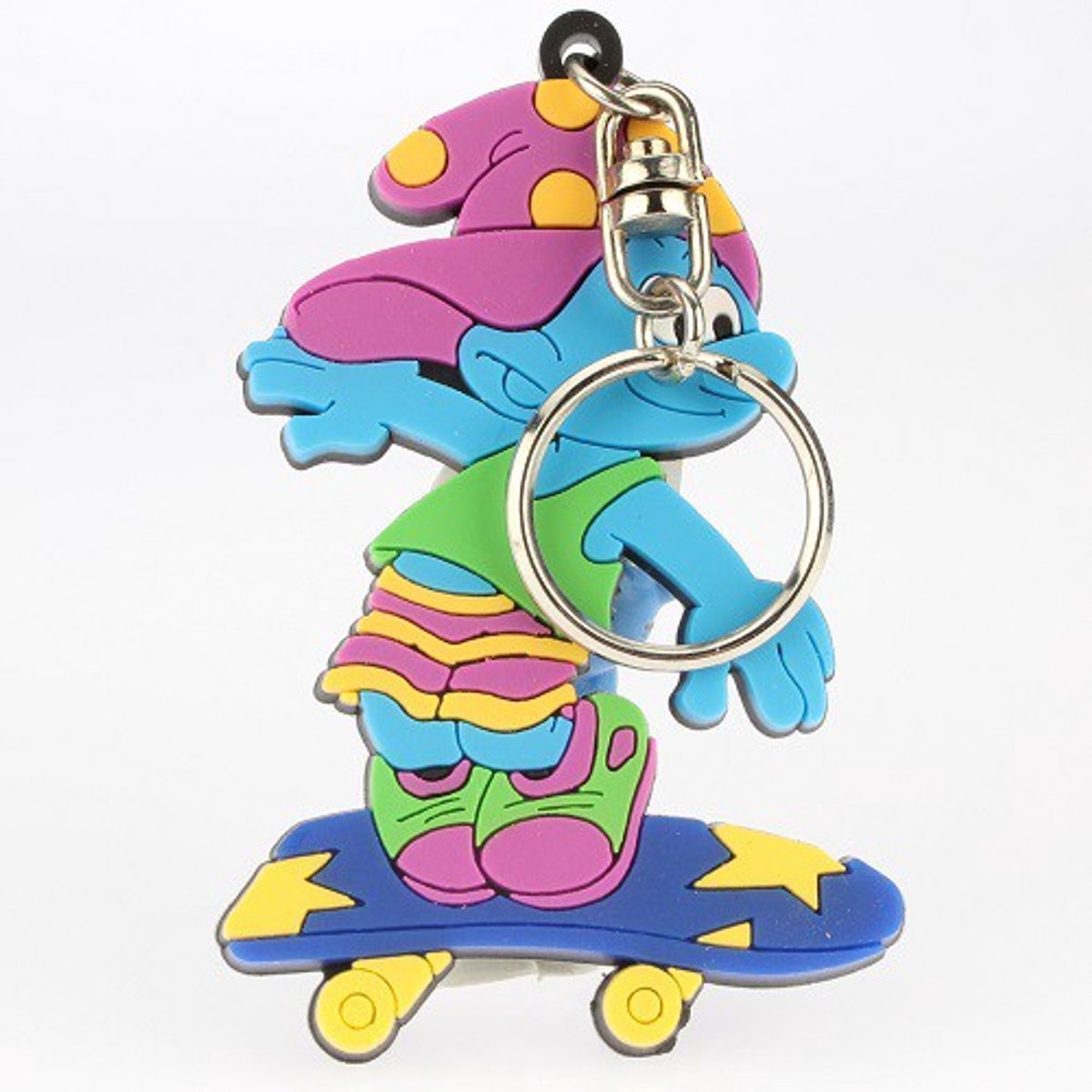 Skateboard sleutelhanger - Flexibel rubber - 8 cm
