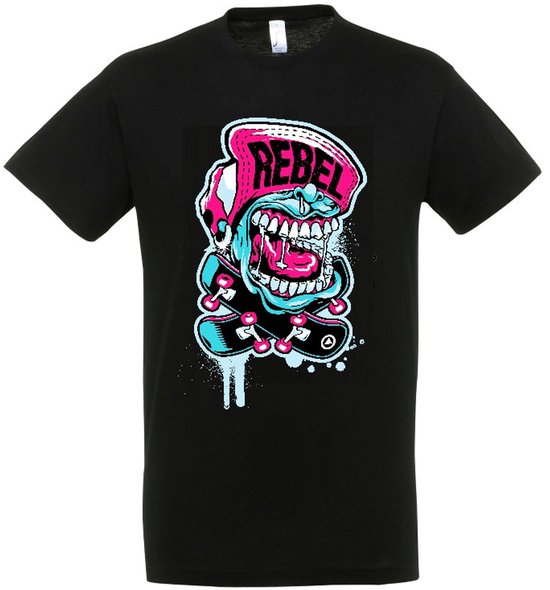 T-Shirt Zwart dessin animé Dents Rebel 1-12 ans - enfants-2 ans