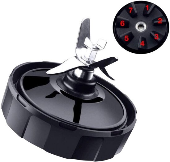 Compatibele Vervangende 7 Vinnen Blender Blade met Rubber Pakkingen — afbeelding 2