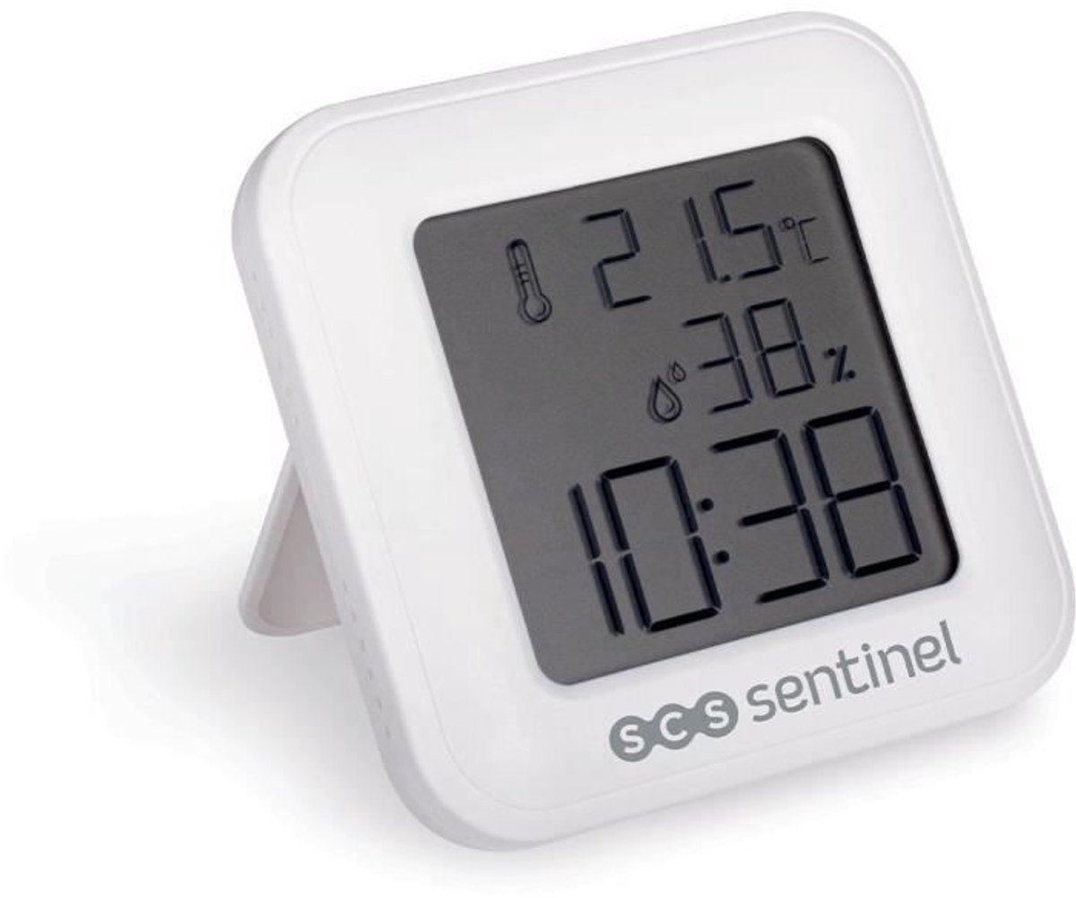 Thermometer-hygrometer - SCS SENTINEL - ThermoHygro - Binnen - Geeft tijd, alarm, vochtigheid en temperatuur weer