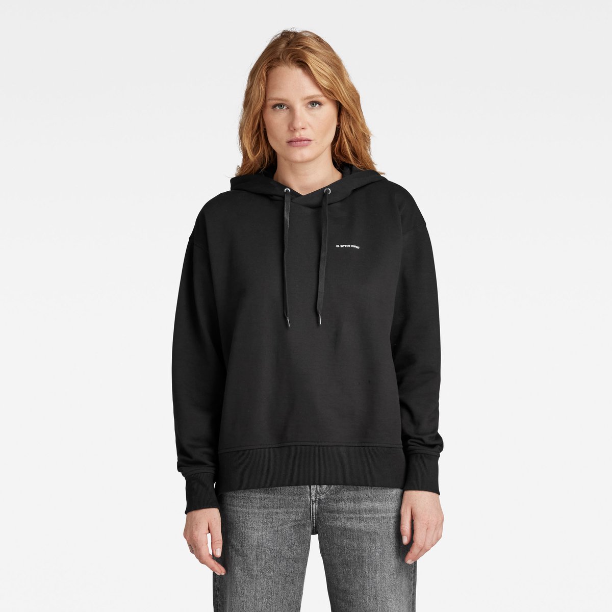 G-Star Graphic Core Hood sw ls wmn Dames Truien Zwart