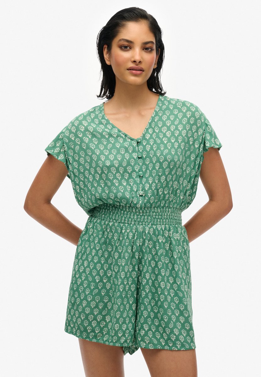 Superdry - Playsuit met print en korte mouwen - Dames - Jurken