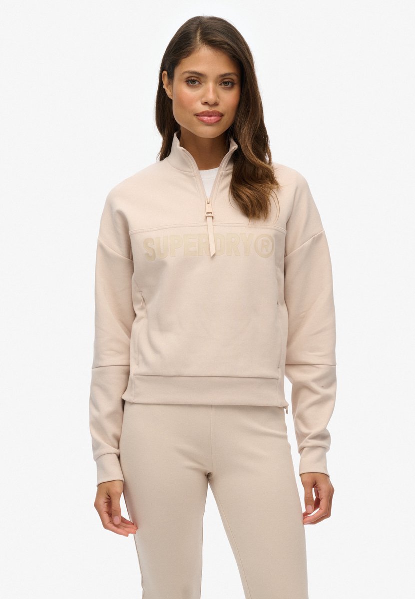 Superdry - Active Tech Logo Relaxed Halfzip Sweater - Dames - Truien