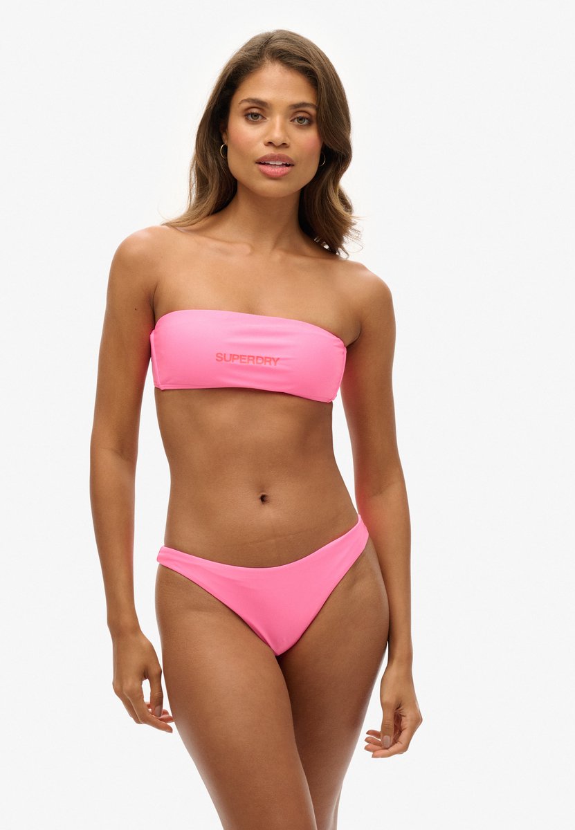 Superdry Bandeaubikinitop met logo Dames Badpakken Roze