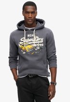 Sweat à capuche Work Shopgris chiné pour Homme | Superdry CA-FR