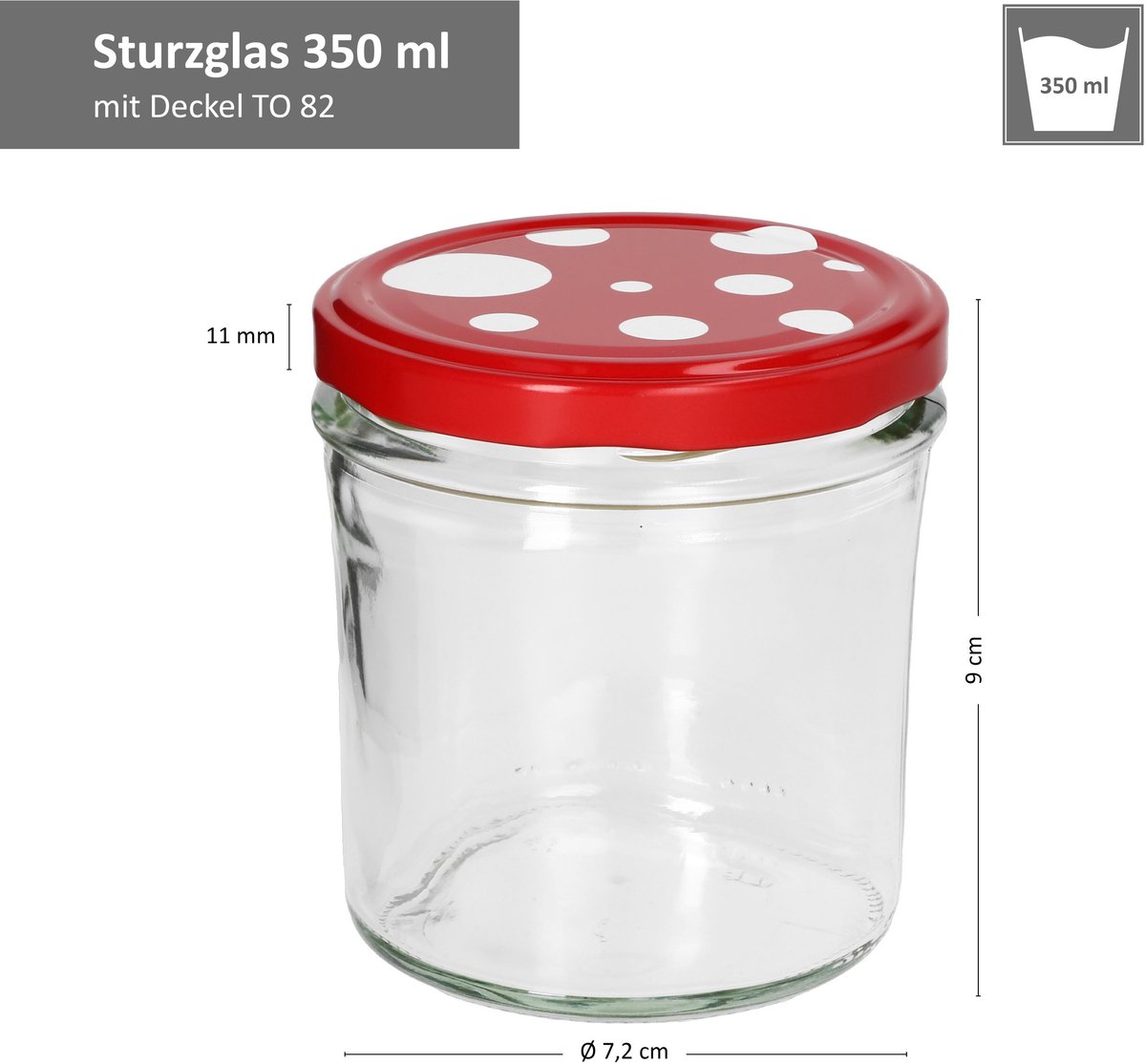 Lot De 50 Bocaux En Verre 350ml Avec Couvercles Twist-Off - Conservation & Recettes Incluses