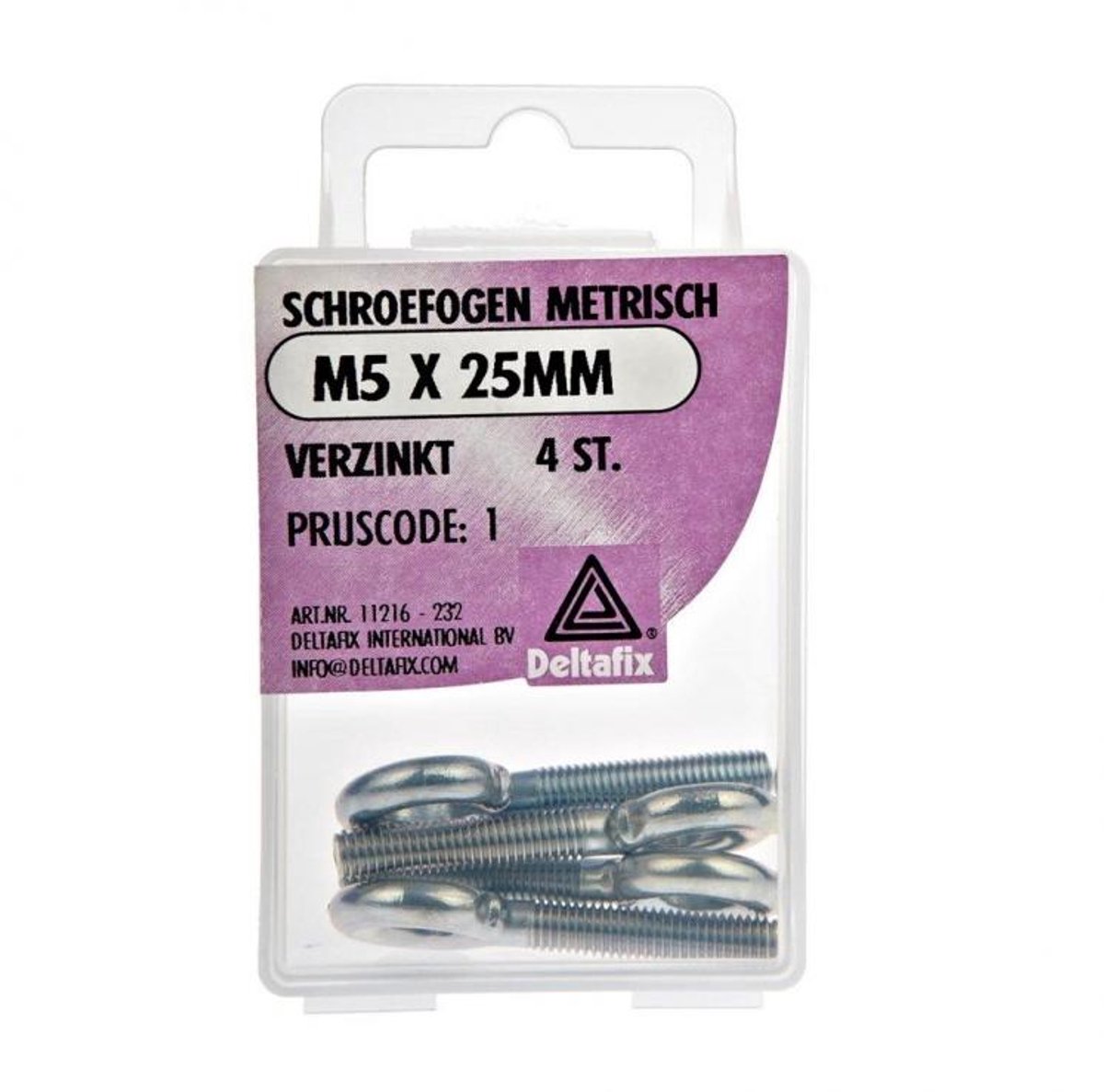 Deltafix - Schroefoog m5x25mm verz