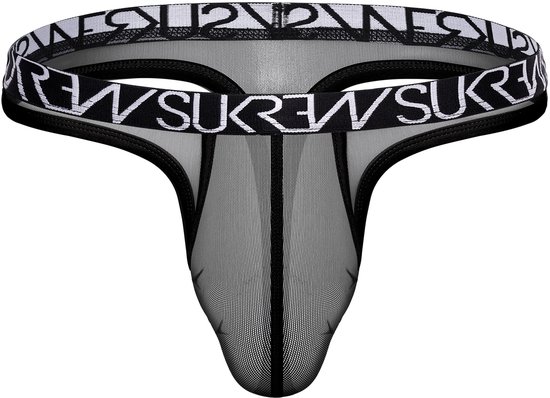 SUKREW Sheer Low-rise Thong Underground Black - MAAT XXL - Erotisch ...