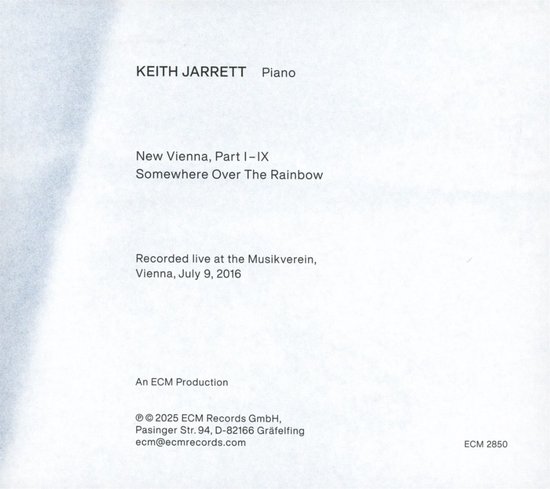 Keith Jarrett - At The Musikverein, 2016 (CD)