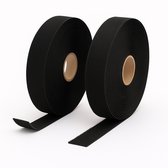Fermetures velcro à coudre 50 mm - 25 mètres - Zwart - Bodutex
