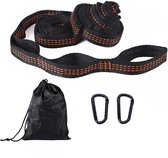 Sangle Hamac 2m Avec 2 Mousquetons 300 Kg Max - Kit Fixation Arbre Ultra Résistant, Sac De Transport Inclus
