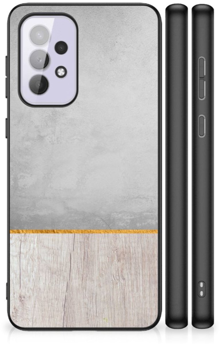 Samsung Galaxy A33 5G Houten Print Telefoonhoesje Wood Concrete