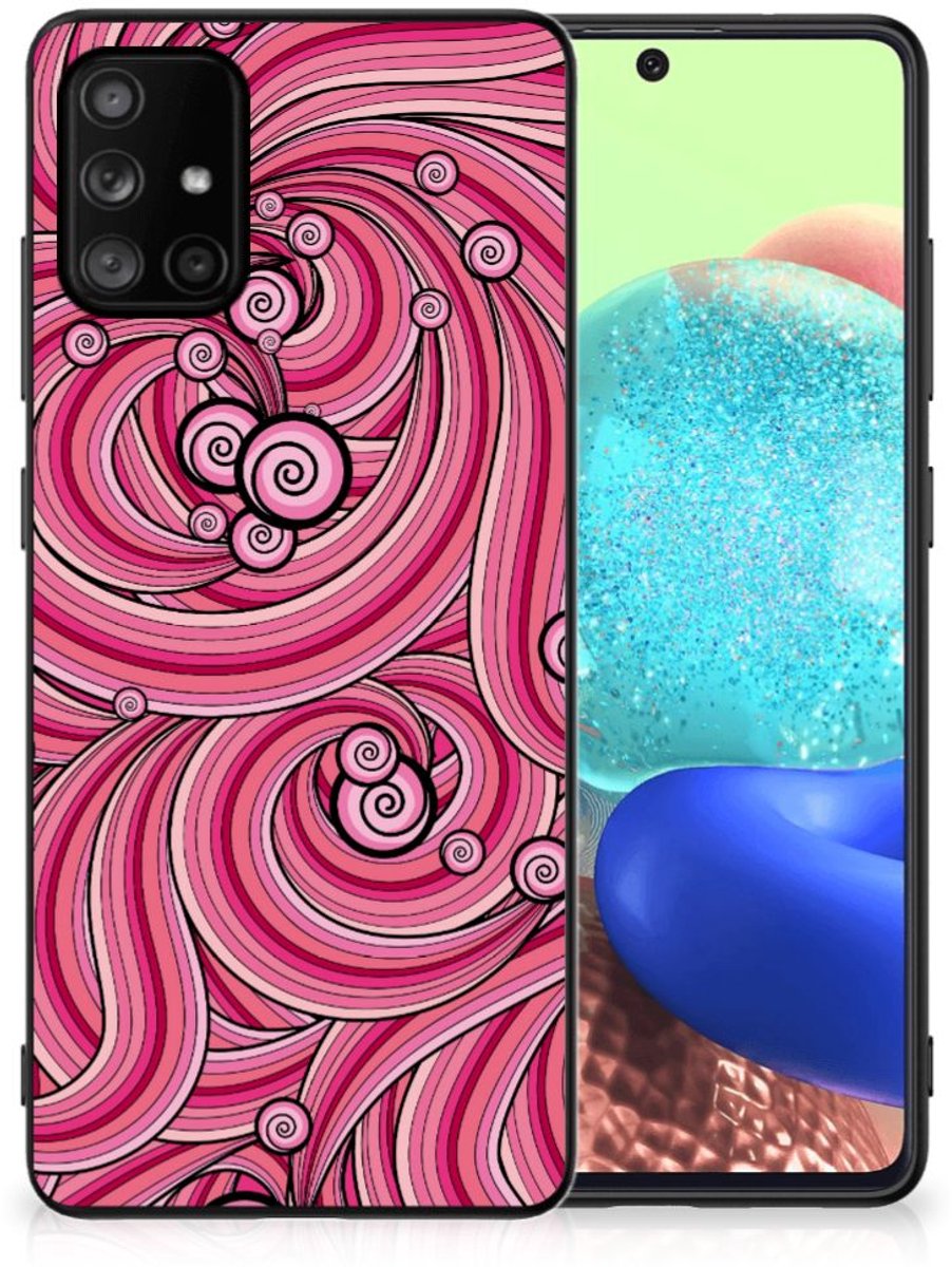 Back Cover voor Samsung Galaxy A71 Leuk Telefoonhoesje Swirl Pink