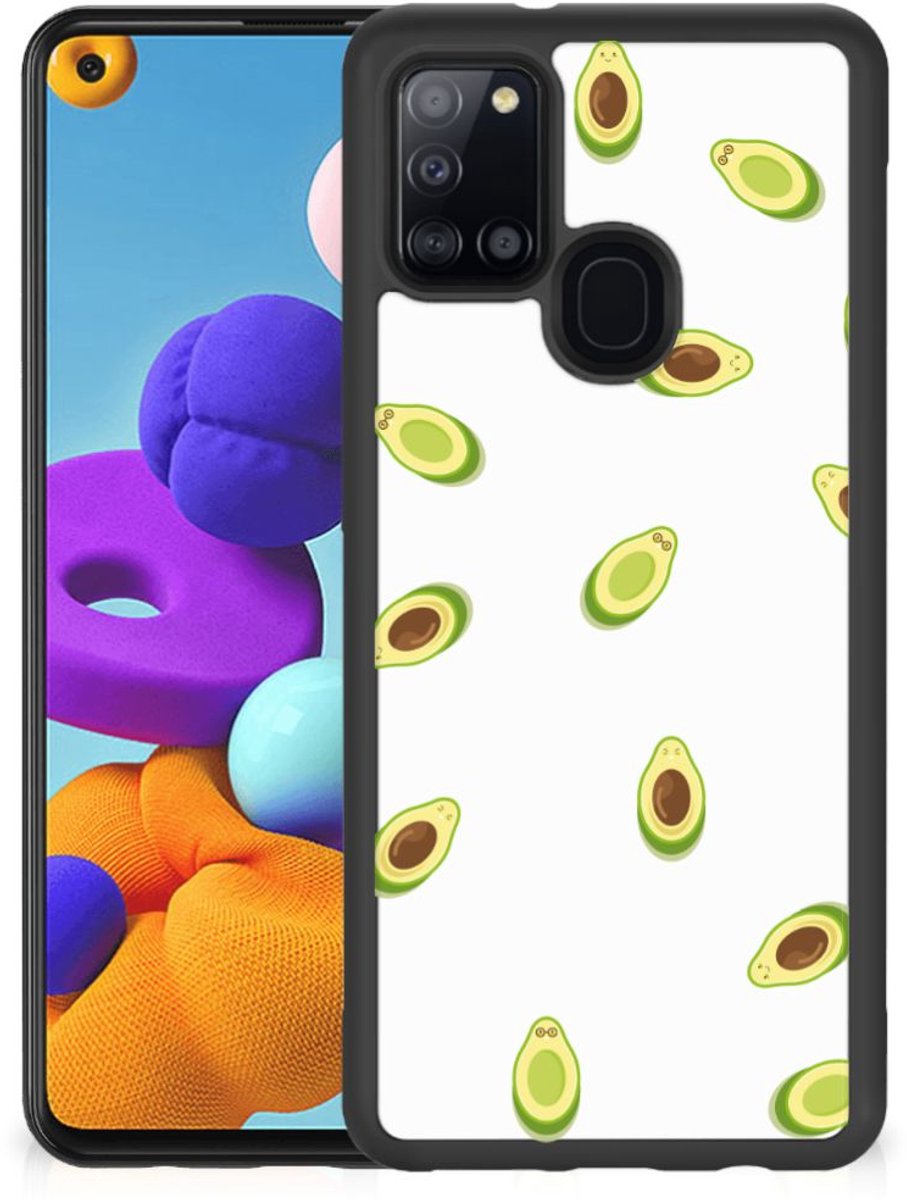 Back Cover voor Samsung Galaxy A21s Silicone Case Avocado