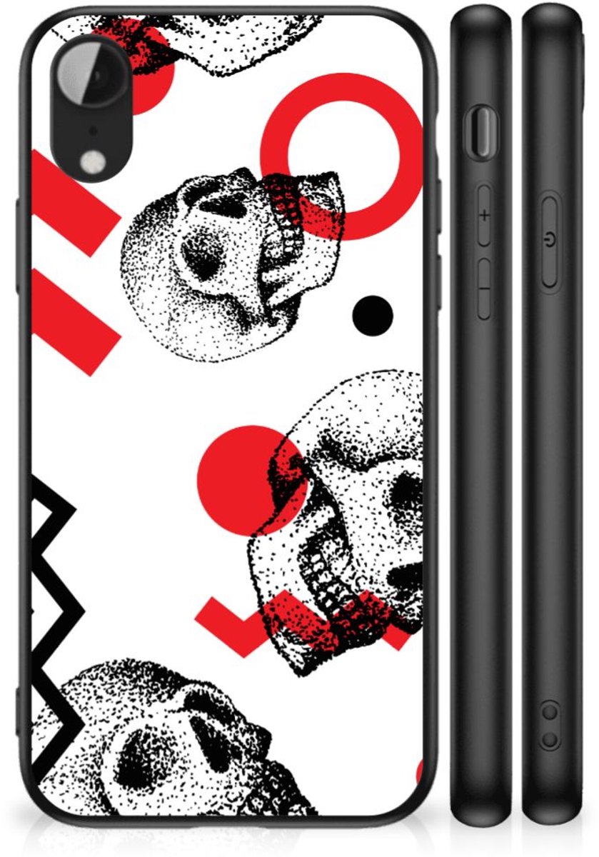 Telefoonhoesje Apple iPhone XR Skull Red