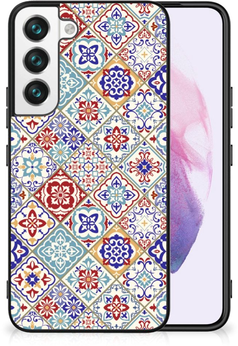 Samsung Galaxy S22 Marmeren Print Telefoonhoesje Tiles Color