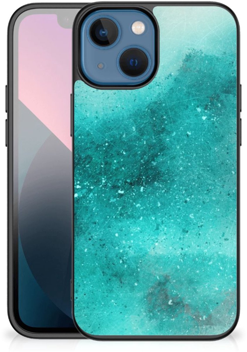 Back Cover voor Kleurrijke Telefoonhoesje Apple iPhone 13 mini Painting Blue